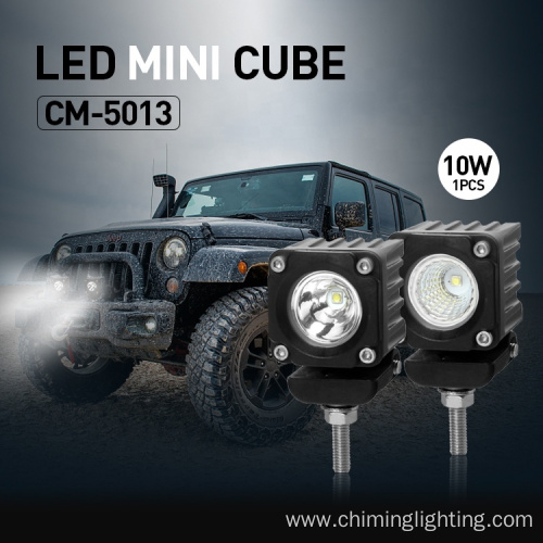 LED 1.5"10w mini cube flood beam motorcycle ,offroad truck ATV UTV SUV mini cube led work light